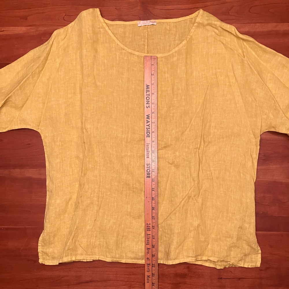 Giusy Italian made 100% Linen Women’s size L Tunic - Picture 6 of 7